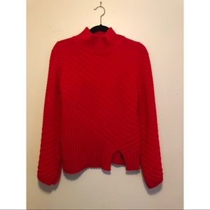 Topshop Red Turtleneck